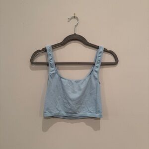Free People Intimately Light Blue Cropped Tank Top